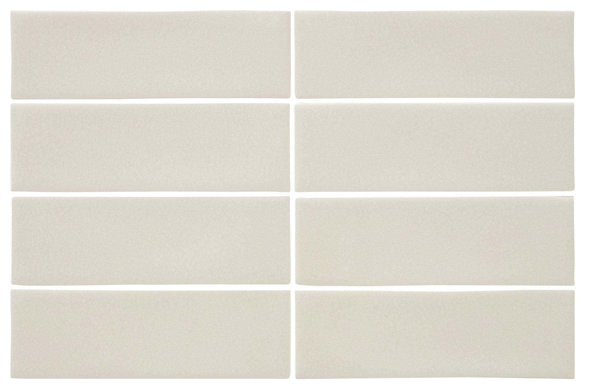 2.6x8 Crackled Light white body ceramic wall tile - Industry Tile